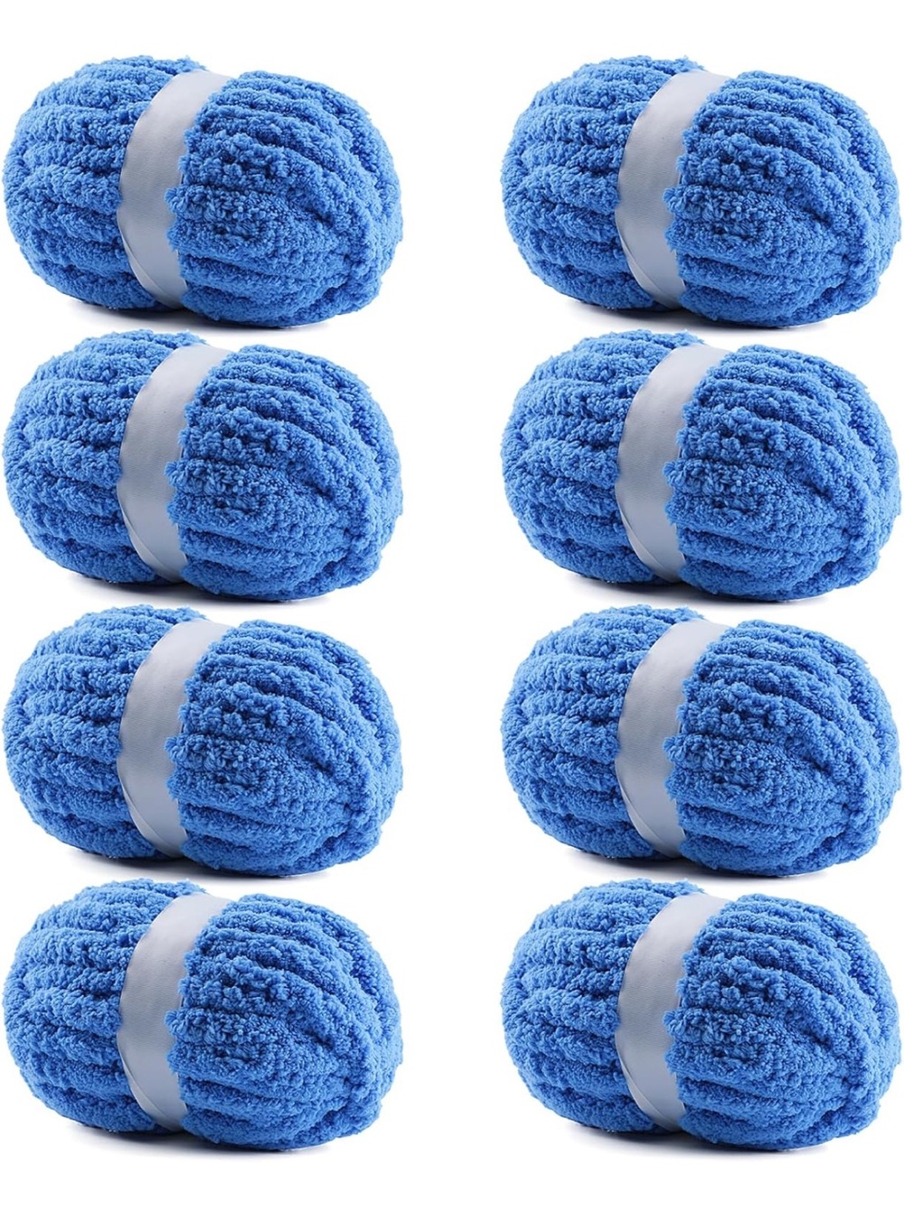 Blperly Chunky Yarn for Hand Knitting #10 Jumbo Chenille Yarn - Pack of 8